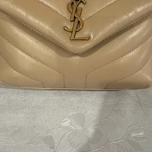 Saint Laurent YSL small Toy Lou Lou Tan beige Leather Crossbody Bag - Picture 2 of 13